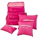 PackNBUY Hot PINK 6 set Waterproof Travel Laundry Pouch Bags Storage RS.799.00