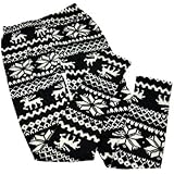 Maybe Women's Reindeer Snowflake Footless Pantyhose Legging