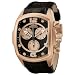 Invicta Men's 6744 Lupah Collection Chronograph Diamond Accented Black Leather Watch