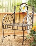 Casa Style Mexican Spanish Garden Patio Chair Iron w/ Mosaic Medallion
