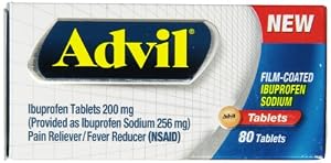 Advil Film-Coated Pain Relief Ibuprofen Tablets, 80 Count