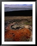 Algae Growth in Pool Near Storihiver Hot Springs, Fjallabak Nature Reserve, Sudurland, Iceland Framed Art Poster Print by Grant Dixon, 39x49