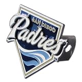 San Diego Padres Large Zinc Trailer Hitch Cover - MLB Baseball Fan Shop Sports Team Merchandise