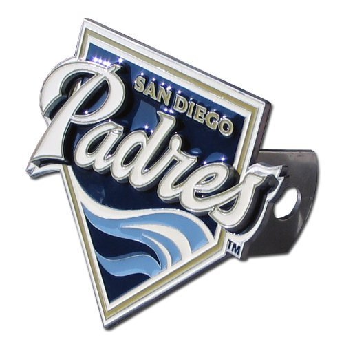 San Diego Padres Large Zinc Trailer Hitch Cover - MLB Baseball Fan Shop Sports Team Merchandise