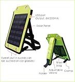 Portable Traveling Solar Charger for Cell Phone with USB Charging Cable