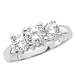 3 Diamond Anniversary Band 2 ct. in 14K White Gold (Best, G-H Color, SI2-I1 Clarity)