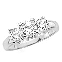 3 Diamond Anniversary Band 1 ct. in 14K White Gold (Higher Quality)