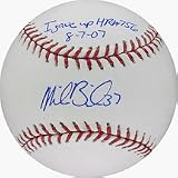 Mike Bacsik Autographed Official MLB Baseball with I gave up HR #756, 8-7-07 Inscription