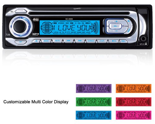 SuperSonic SC-6666M In-Dash CD MP3 Player AM FM Car Stereo Receiver