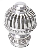 Carpe Diem Hardware 968-24 Cricket Cage Round Knob with Beaded Base, Large, Platinum by Carpe Diem H