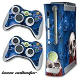 New XBOX 360 Console Protective Decal Skin - BoneCollector - Blue