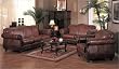 Covington Leather Sofa and Love Seat By Coaster Furniture