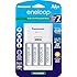 Panasonic Advanced Individual Cell Battery Charger with eneloop AA 2100 Cycle Rechargeable Batteries (White, Pack of 4)