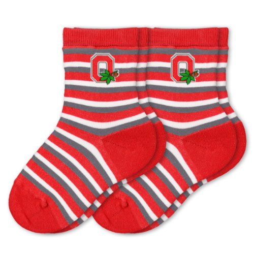 NCAA Ohio State Buckeyes Toddler Two Pack Socks Sport Stripe