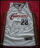 Cleveland Cavaliers Team Autographed/Hand Signed Lebron James Jersey