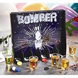 Crystal Clear Shot Glass Bomber Bar Game Set