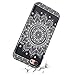 LONTECT haed iPhone 7 Case- Art Floral Slim Cover Hard Shell- Soft TPU- Dual Layer Shockproof- Black/White