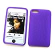 Apple iPod Touch 2nd & 3rd Generation Swirly Line Soft Silicone Skin Protector Purple