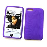 Apple iPod Touch 2nd & 3rd Generation Swirly Line Soft Silicone Skin Protector Purple