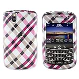 Premium Hot Pink Plaid Design Snap-On Cover Hard Case Cell Phone Protector  ....