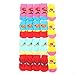 Weixinbuy 4Pcs Pet Dog Puppy Cotton Anti-slip Knit Weave Sock Rose X-Small