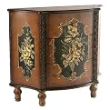 Hand-Painted 3-Drawer Chest - Black/ Cream Floral