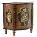 Hand-Painted 3-Drawer Chest - Black/ Cream Floral