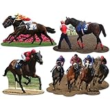 14" Two Sided Horse Racing Cutouts