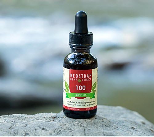 REDSTRAP Hemp Extract 100 mg in Organic Hemp Seed Oil - European * Ultra-Refined * Concentrated * Full Spectrum RedStrap Hemp Extract blended gently in 1oz of Organic Cold-Pressed Virgin Hemp Seed Oil by Dose of Nature