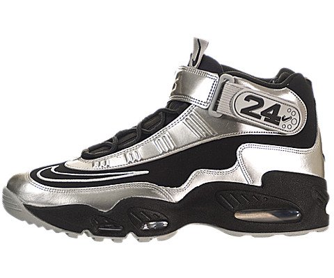 Nike-Mens-Air-Griffey-Max-1-BlackMetallic-SilverLt-Mgnt-Gry-Training-Shoe-10-Men-US