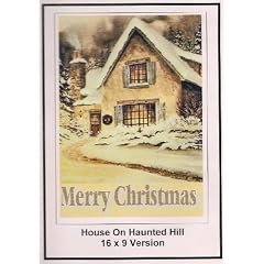 House On HauntedHill: 16x9 Widescreen TV.:Greeting Card: Merry Christmas