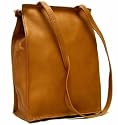 Ledonne H-04b Vaqueta Leather Small Zip Top Tote Bag
