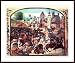Knights Fighting for Kingdom by Medieval 49.50X40.00 Framed with Black Wood Frame