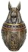 10.5 Inch Cold Cast Bronze Finish Anubis Head Egyptian Canopic Jar