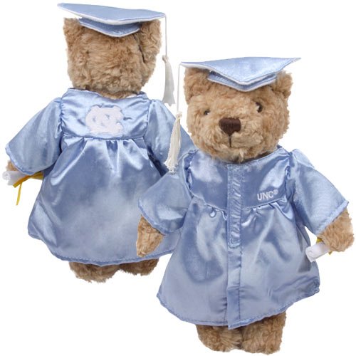 North Carolina Tar Heels (UNC) Carolina Blue Graduation Plush Bear
