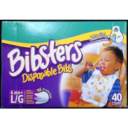NEW ビブスター Bibsters 使い捨てよだれかけ 40枚入り