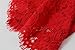 Mud Kingdom Toddler Girls Lace Dress Sleeveless Floral Elegant Solid Color Casual A-line Crew Neck Red 2T