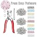 9.5mm 100 Sets 10 Colors Metal Sewing Buttons Prong Ring Press Studs Snap Fasteners + Clip Pliers DIY Ideas