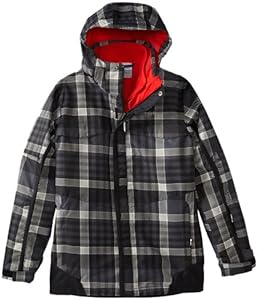 Columbia Boy's Bugaboo Interchange Jacket, Black Plaid, X-Small