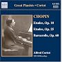 Chopin - Etudes Op 10 and Op 25, 3 Nouvelles �tudes, Barcarolle - Alfred Cortot (1933, 1934, 1949 recordings)