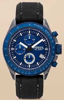 Fossil #CH2784 Men's Decker Blue Dial Silicone Strap Chronograph Watch