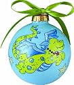 Light of Mine Ornament, Green Dragon on Blue
