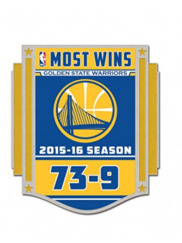 Golden State Warriors 2016 NBA Most Wins 73-9 Metal Collectors Lapel Pin