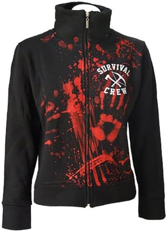 ZOMBIE KILLER 13 SURVIVAL CREW Womens zip neck tracksuit top Size 8