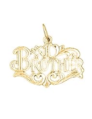 Gold-Plated 925 Sterling Silver #1 Brother Pendant