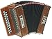 Search: Hohner Morgane Two-Row Button Accordion, Key GC, Walnut