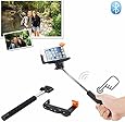 New Year Countdown Sale! MDN&reg; Press&Shoot 2-In-1 Self-portrait Monopod Extendable Selfie Stick with built-in Bluetooth Remote Shutter With Adjustable Grip Holder for iPhone 6,iPhone 6 Plus 5s 5c 5 4s 4,Samsung Galaxy S5 S4 S3, Note 10.1 8 3 2 Moto X, Droid 2, Google Nexus 4, 5, 7, 8 - Black