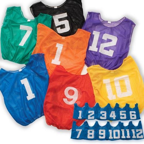 Sport Supply Group Adult Lightweight Numbered Scrimmage Vest, Gold