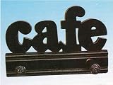 CAFE coffee shop wood WALL HOOKS pegs key leash towel