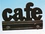 CAFE coffee shop wood WALL HOOKS pegs key leash towel